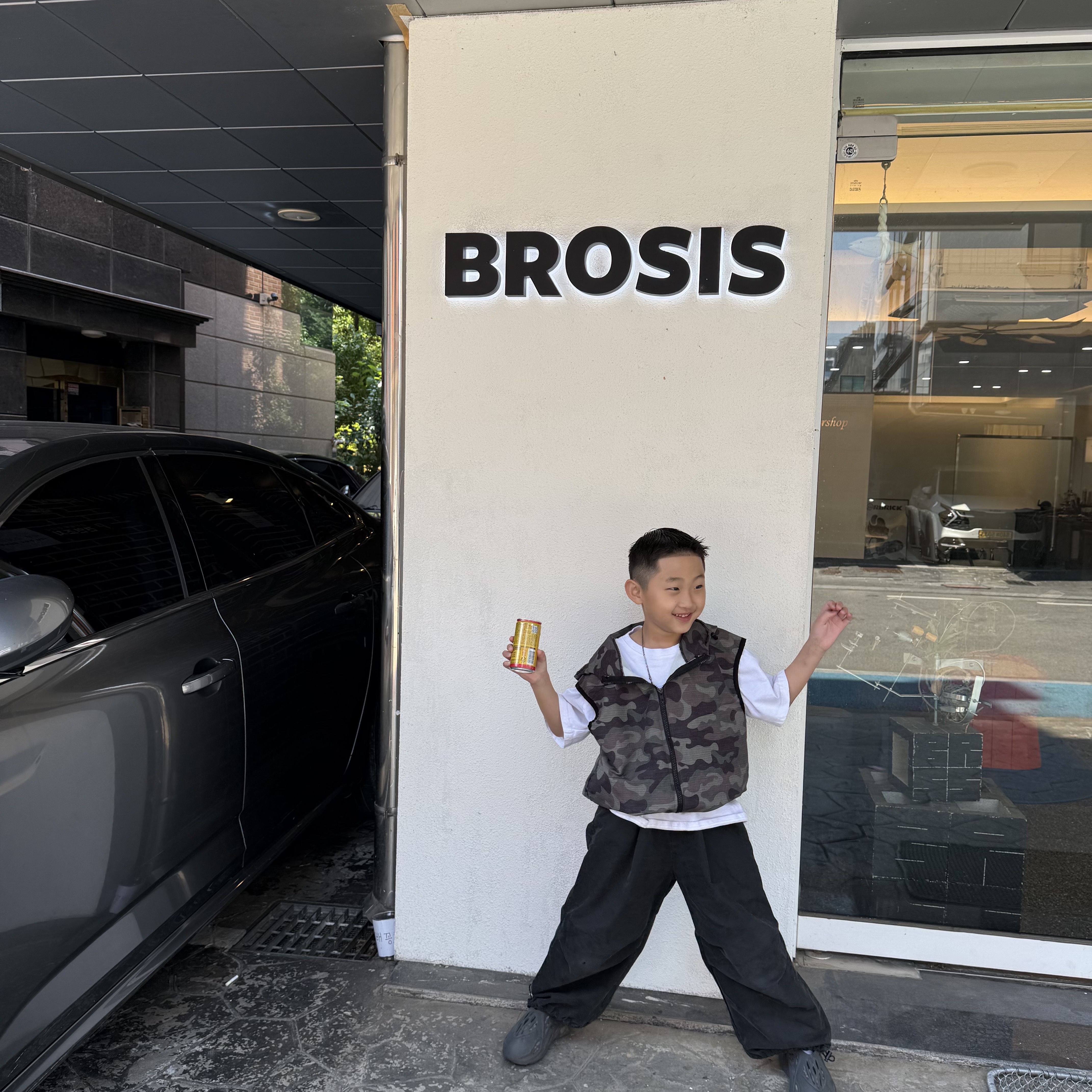 (Infant) Adidas Yeezy Foam RNR Carbon, (Kids) Adidas Yeezy Foam RNNR Carbon 착용 스타일 - 4