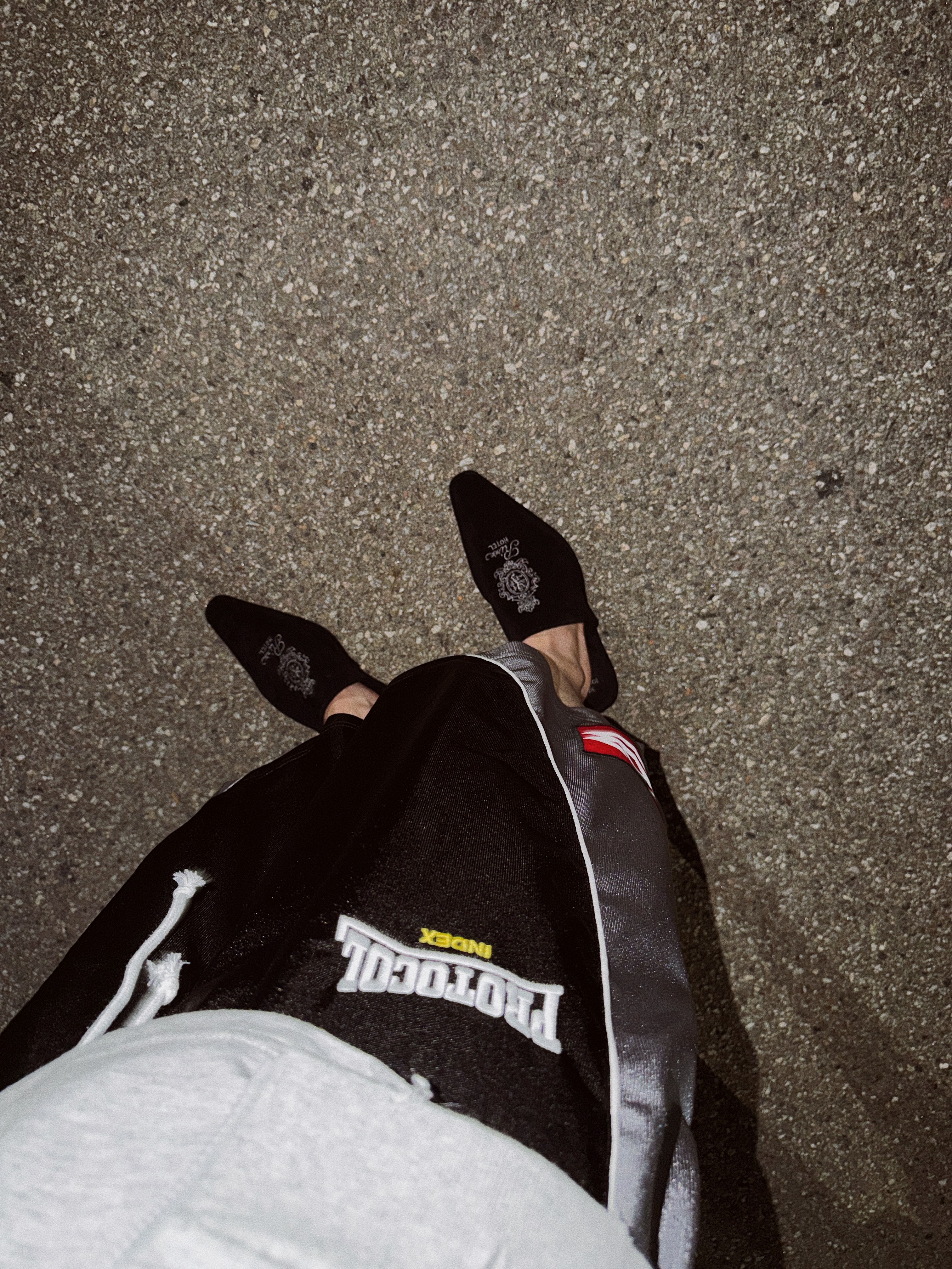 Protocol Index Terry Towel Zip Hoodie Melange Grey, Protocol Index Basketball Jorts Black 착용 스타일 - 5