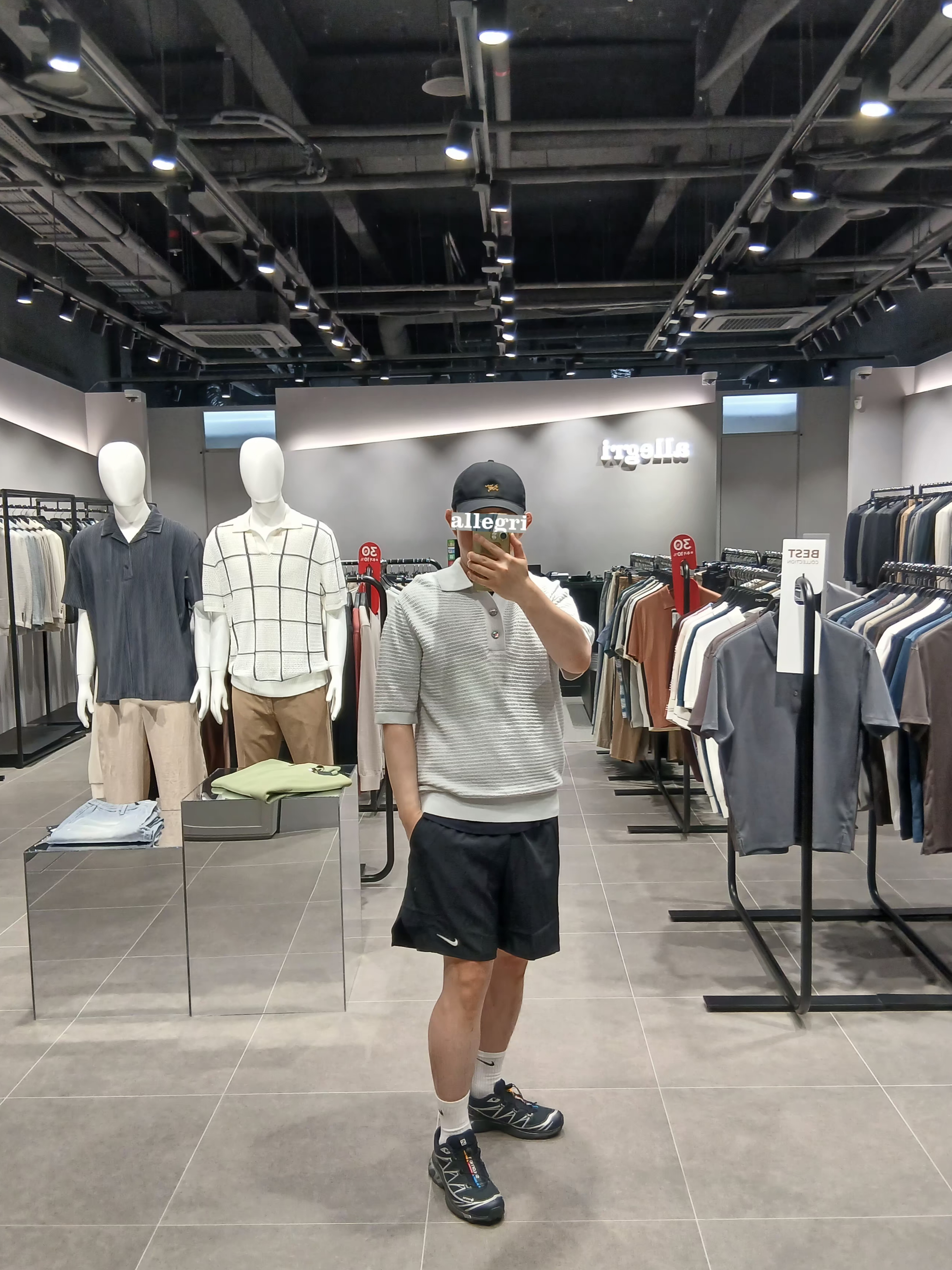 Arc'teryx Small Bird Cap Black, Nike Everyday Lightweight Training Crew Socks White (3 Pack/Korean Ver.) 착용 스타일 - 2