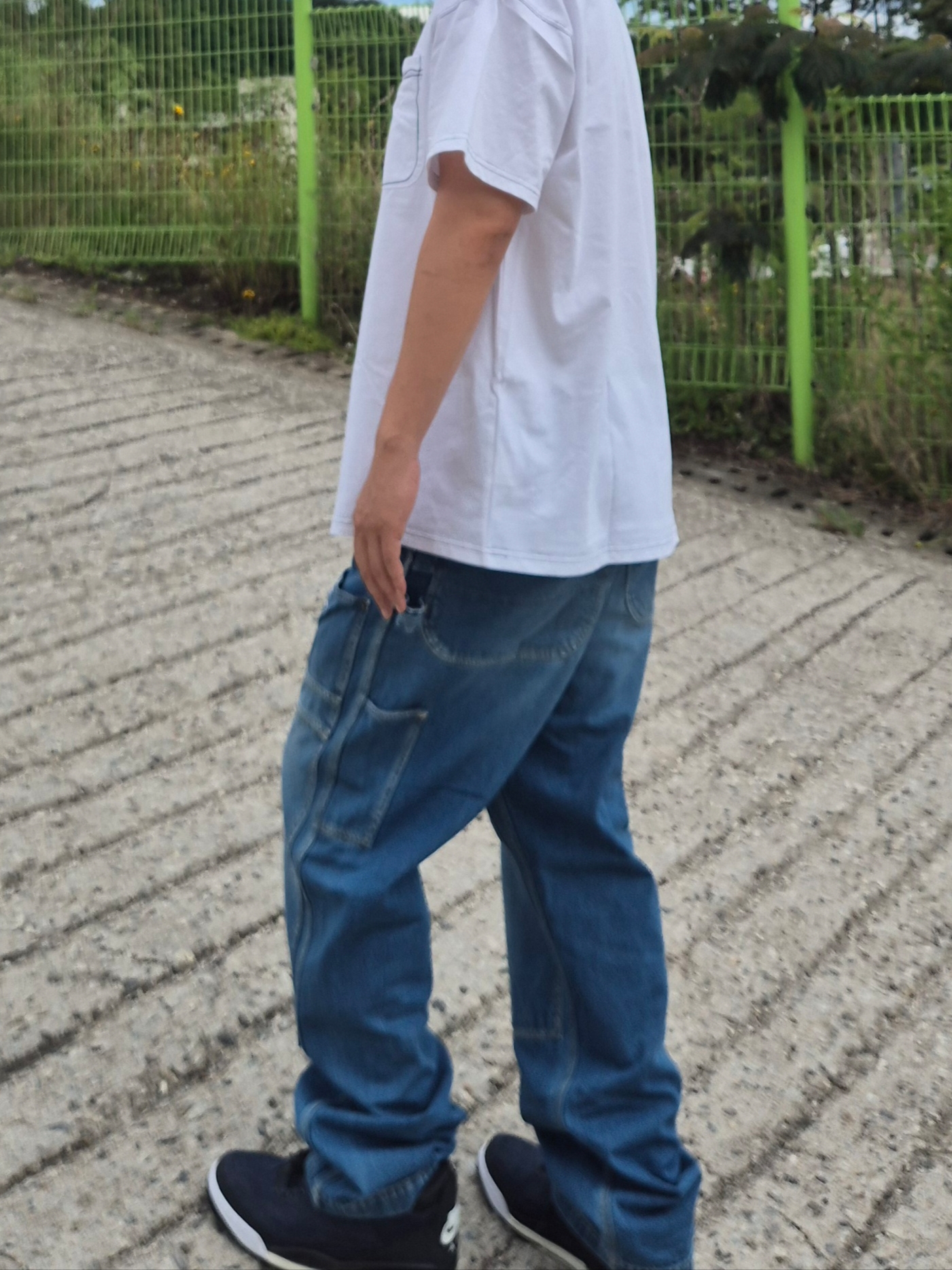 Kapital 11.5 oz. Denim Lumber Pants Indigo (Processing), Jordan 3 x Levi’s Indigo and Gym Red 착용 스타일 - 2