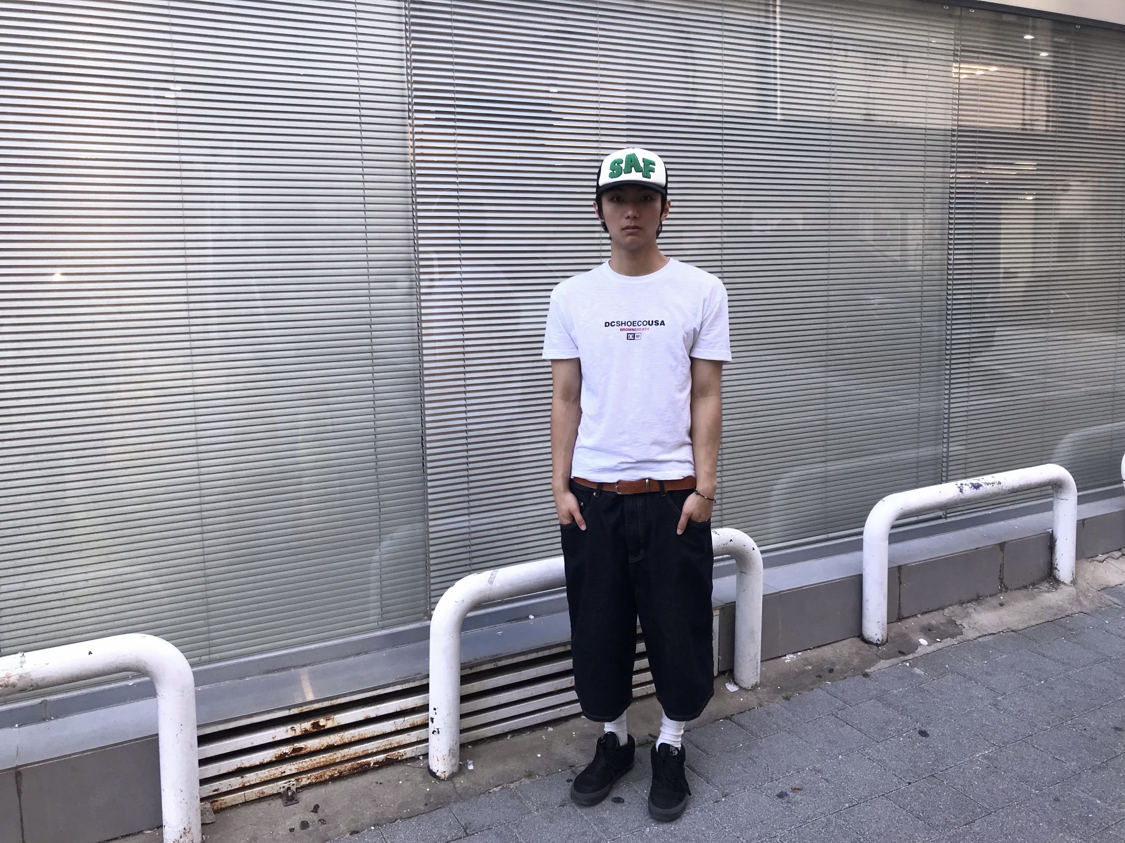 Honey Scoop House x Safarispot SAF Logo Trucker Cap Black 착용 스타일 - 1