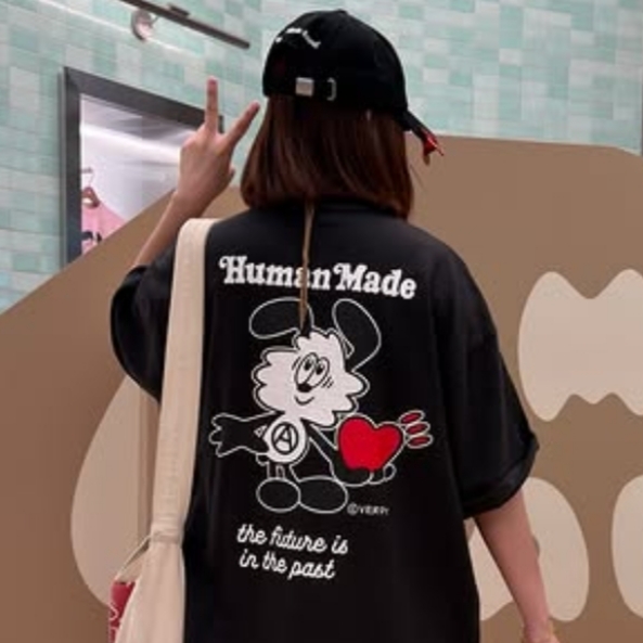 Human Made x Verdy x Lotte Museum Graphic T-Shirt Black, Human Made x Verdy 6 Panel Cap Black - Jamsil Store Exclusvie 착용 스타일