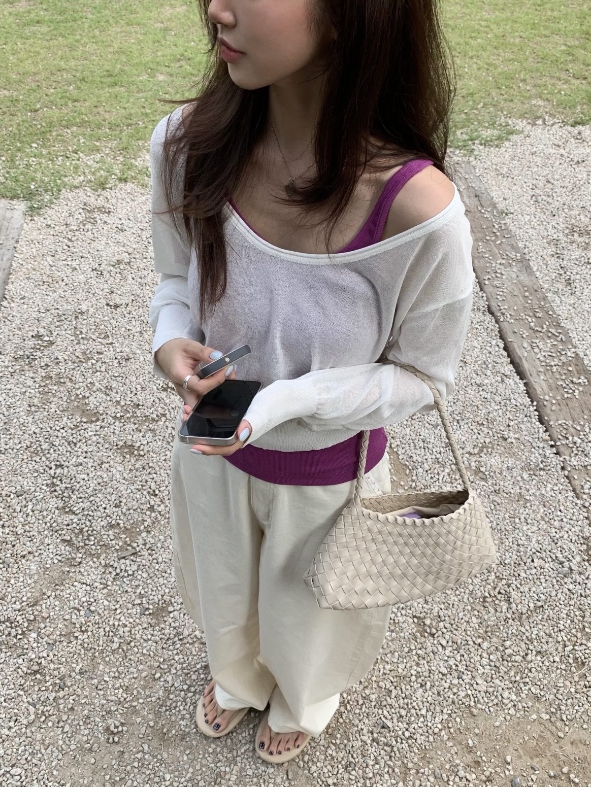 Dragon Diffusion Rosanna Pearl, Taw&Toe Zerovity Sport Light Beige 착용 스타일