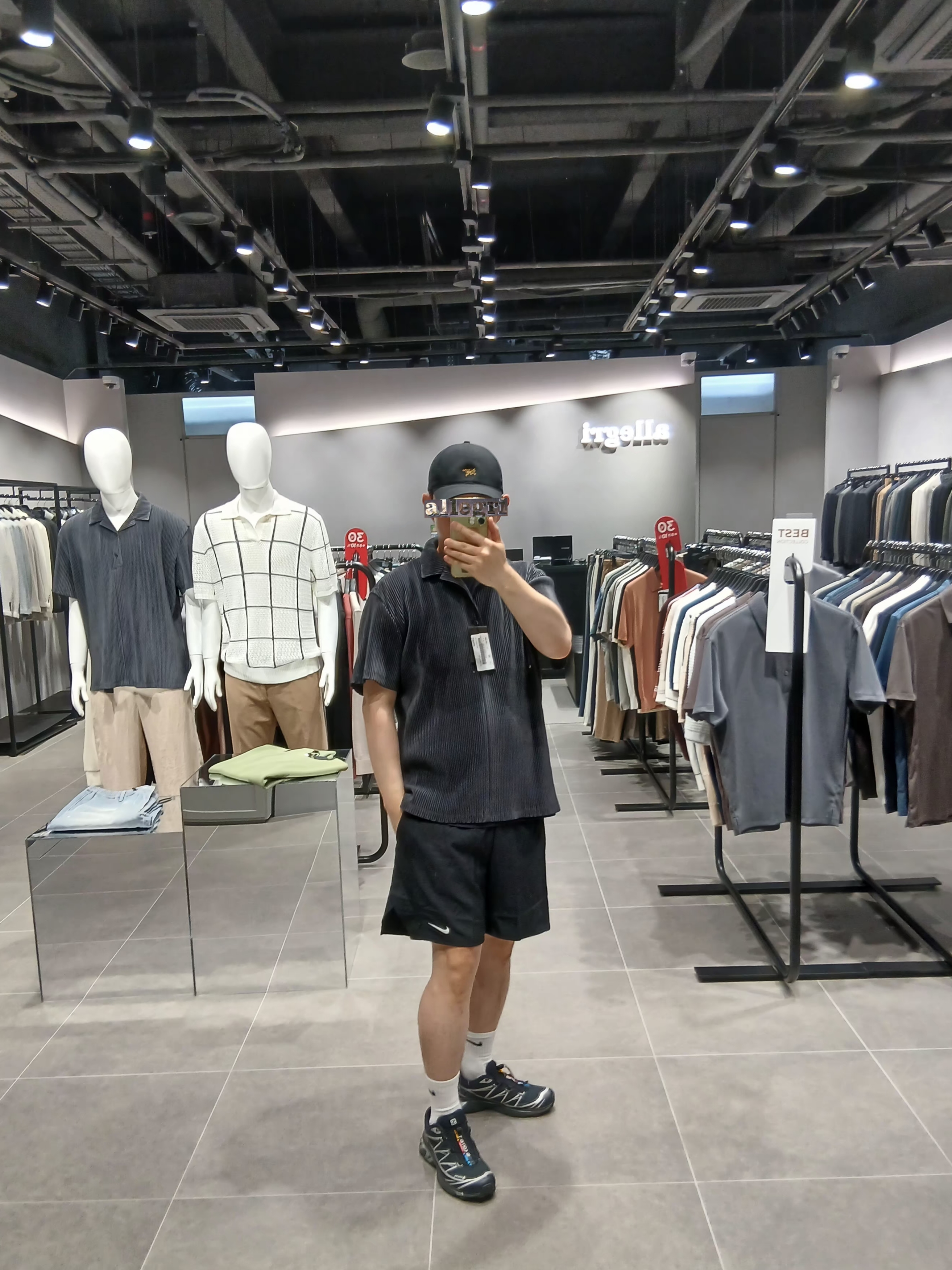 Arc'teryx Small Bird Cap Black, Salomon XT-6 GTX Black Silver 착용 스타일 - 1