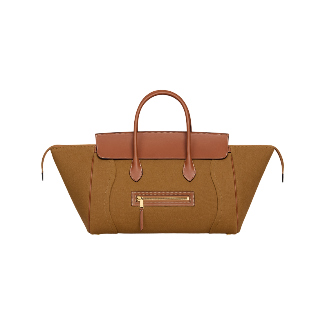 L108K3H45-04LU Celine Luggage in Textile and Natural Calfskin Tan