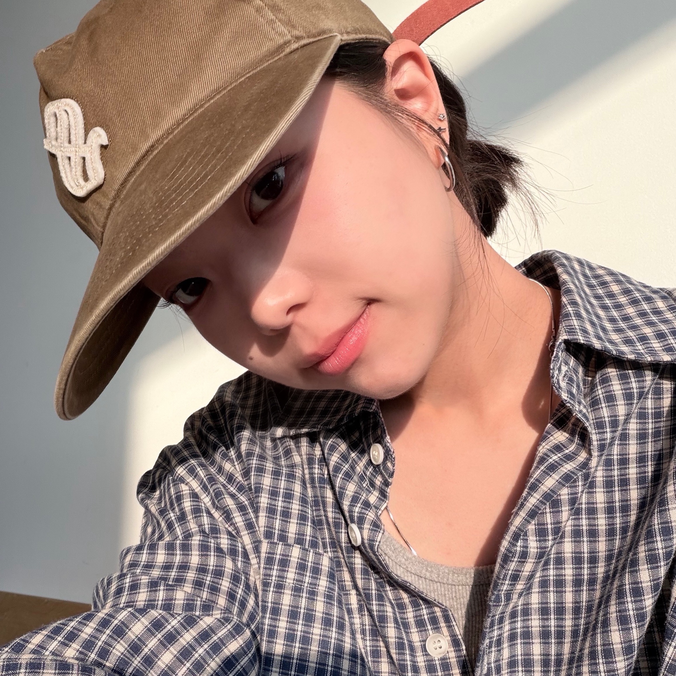 Sunday Ceremony Sy Logo 5 Panel New Cotton Cap - Light Brown 착용 스타일 - 5