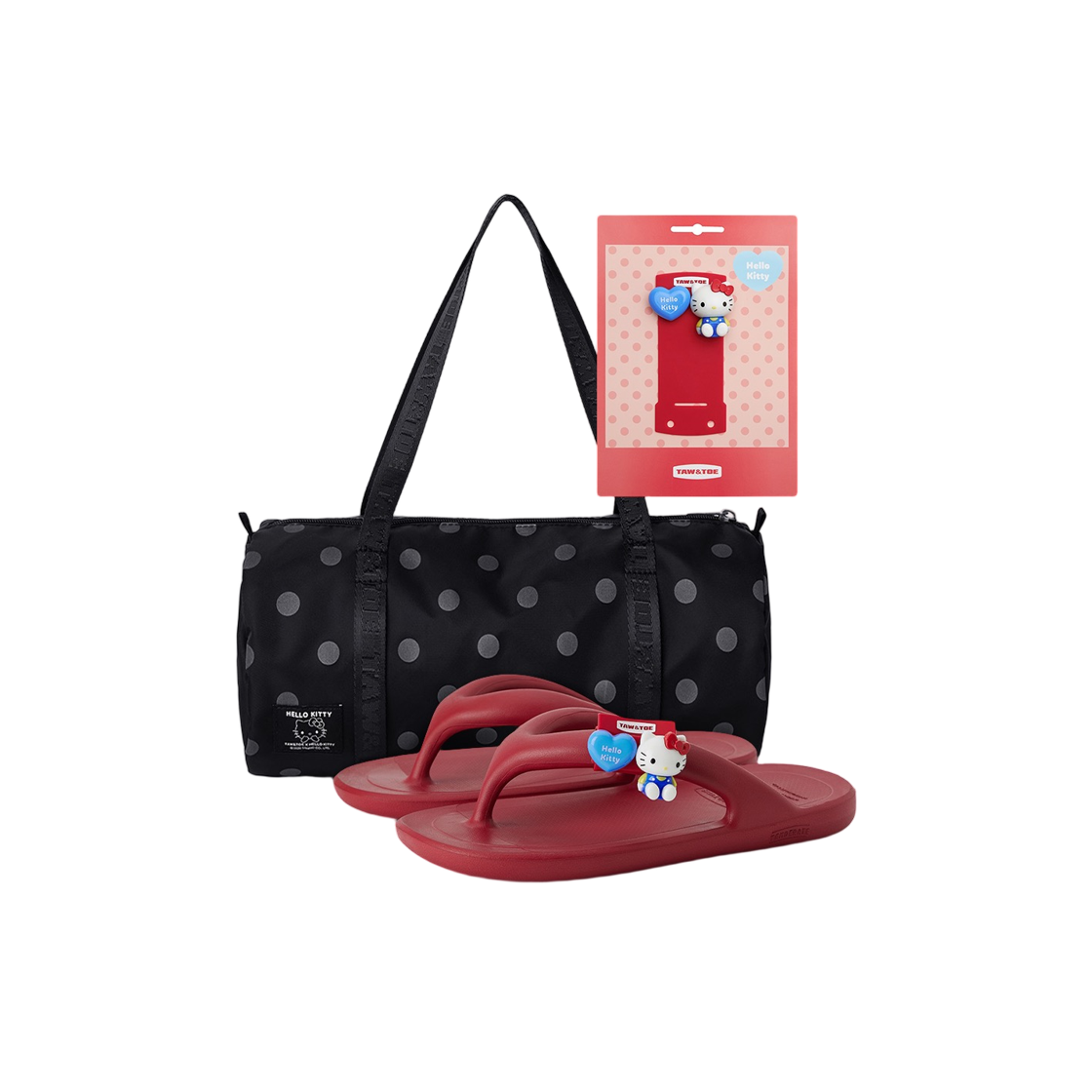 토앤토 x 산리오 헬로 키티 세트 레드(Taw&Toe x Sanrio Hello Kitty Set Red)
