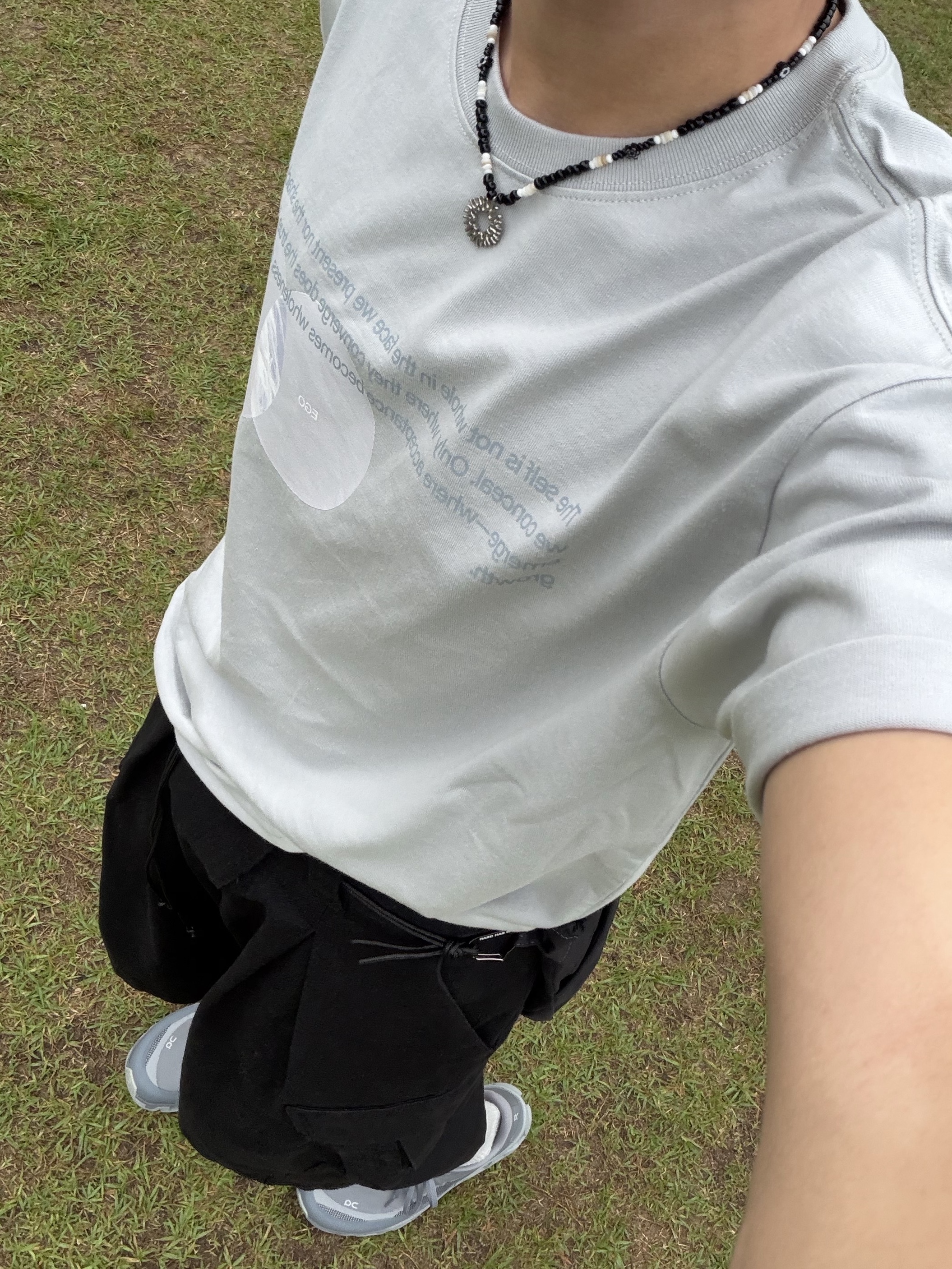 Sansan Gear Mind T-Shirt Light Grey, Sansan Gear Capri Pants Black_26SS 착용 스타일