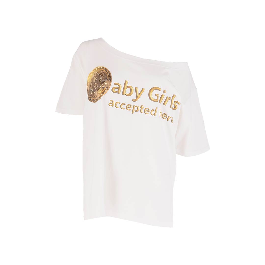 혼쿄 베이비 걸스 온리 오프 숄더 티 화이트(Honkyo Baby Girls Only Off-Shoulder Tee White)