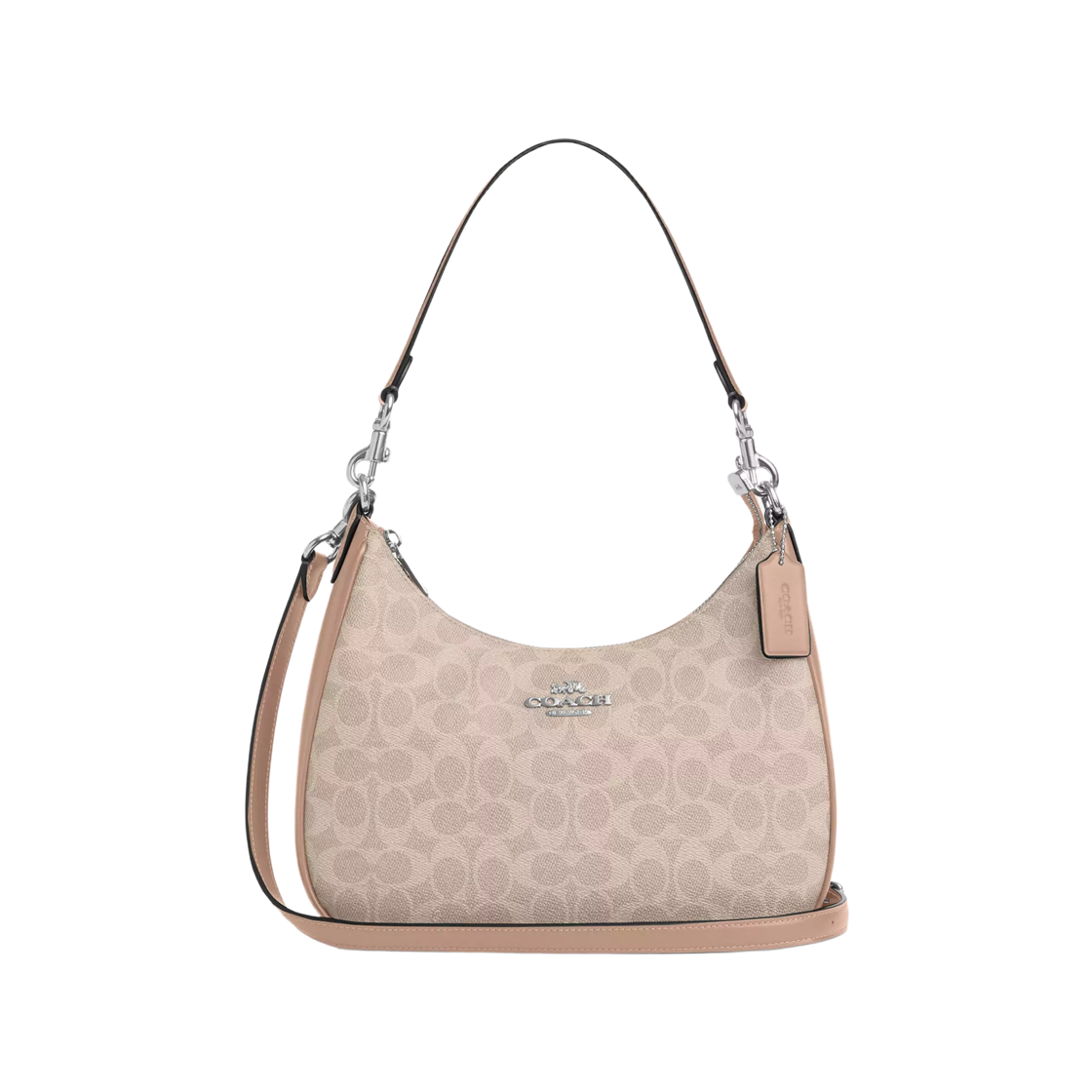 코치 시그니처 캔버스 테리 호보백 실버 샌드(Coach Teri Hobo Bag in Signature Canvas Silver Sand)