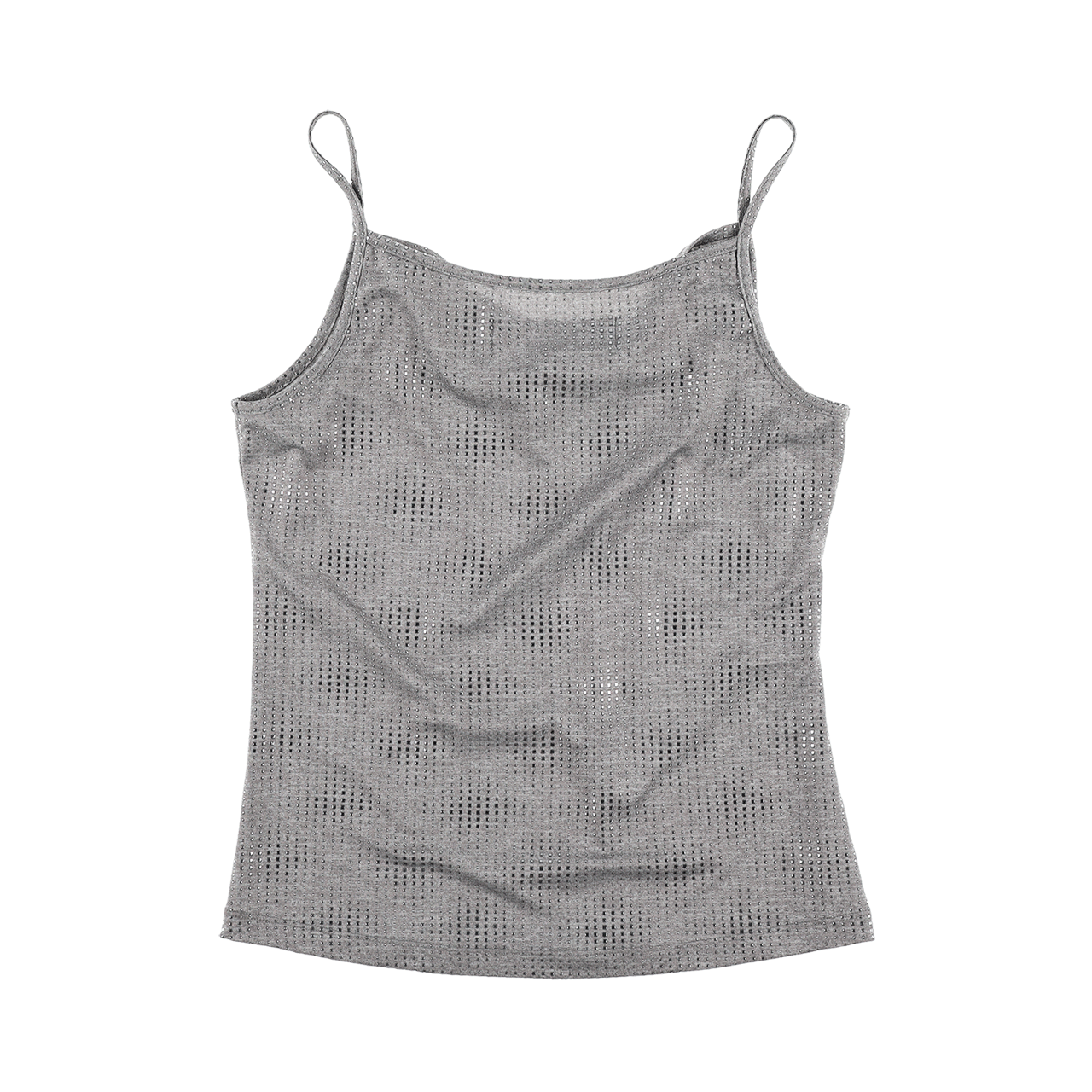 스틸레써디 글리터 카울 넥 캐미솔: 그레(Still Lethardy Glitter Cowl Neck Camisole: Grey) - 2