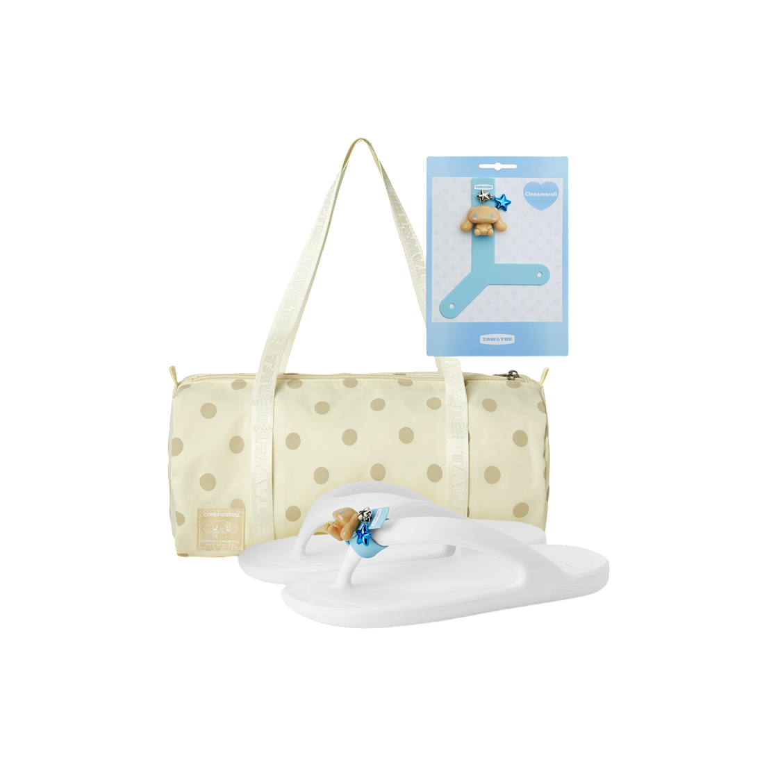 토앤토 x 산리오 탠 시나모롤 세트 화이트(Taw&Toe x Sanrio Tan Cinnamoroll Set White)