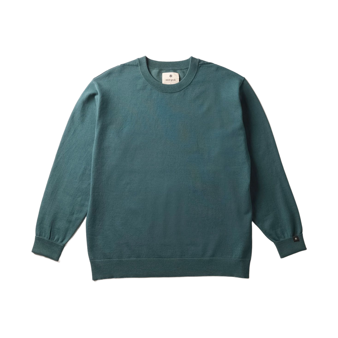 스노우 피크 워셔블 울 크루넥 니트 그린(Snow Peak Washable Wool Crewneck Knit Green)