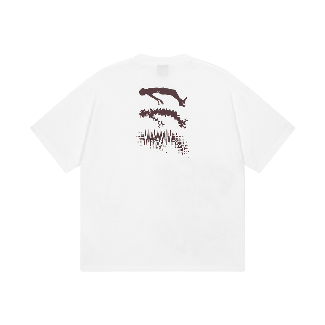 톤슬 퍽 누즈 센드 미 유어 플레이리스트 스월 그래픽 반팔 티셔츠(TONSIL Fuck Nudes Send Me Your Play List Swirl Graphic Half-Sleeve T-Shirt) - 2