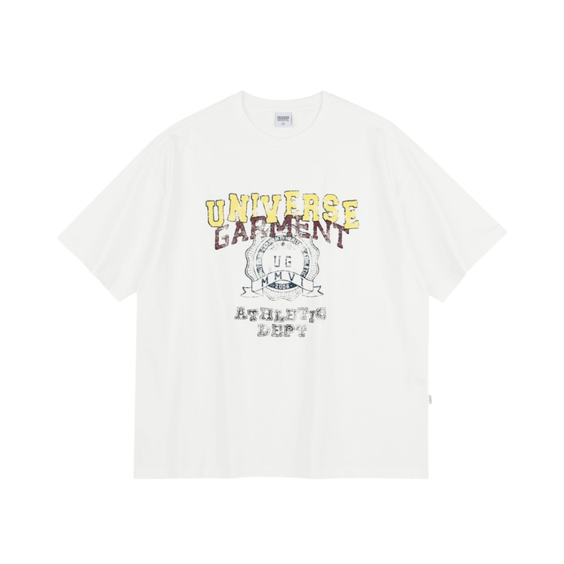BUQTSZX813WH UNIVERSE GARMENT UG Vintage Athletic T-Shirt White