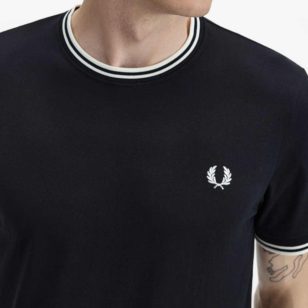 프레드페리 트윈 팁 티셔츠 블랙(Fred Perry Twin Tipped T-Shirt Black) - 4