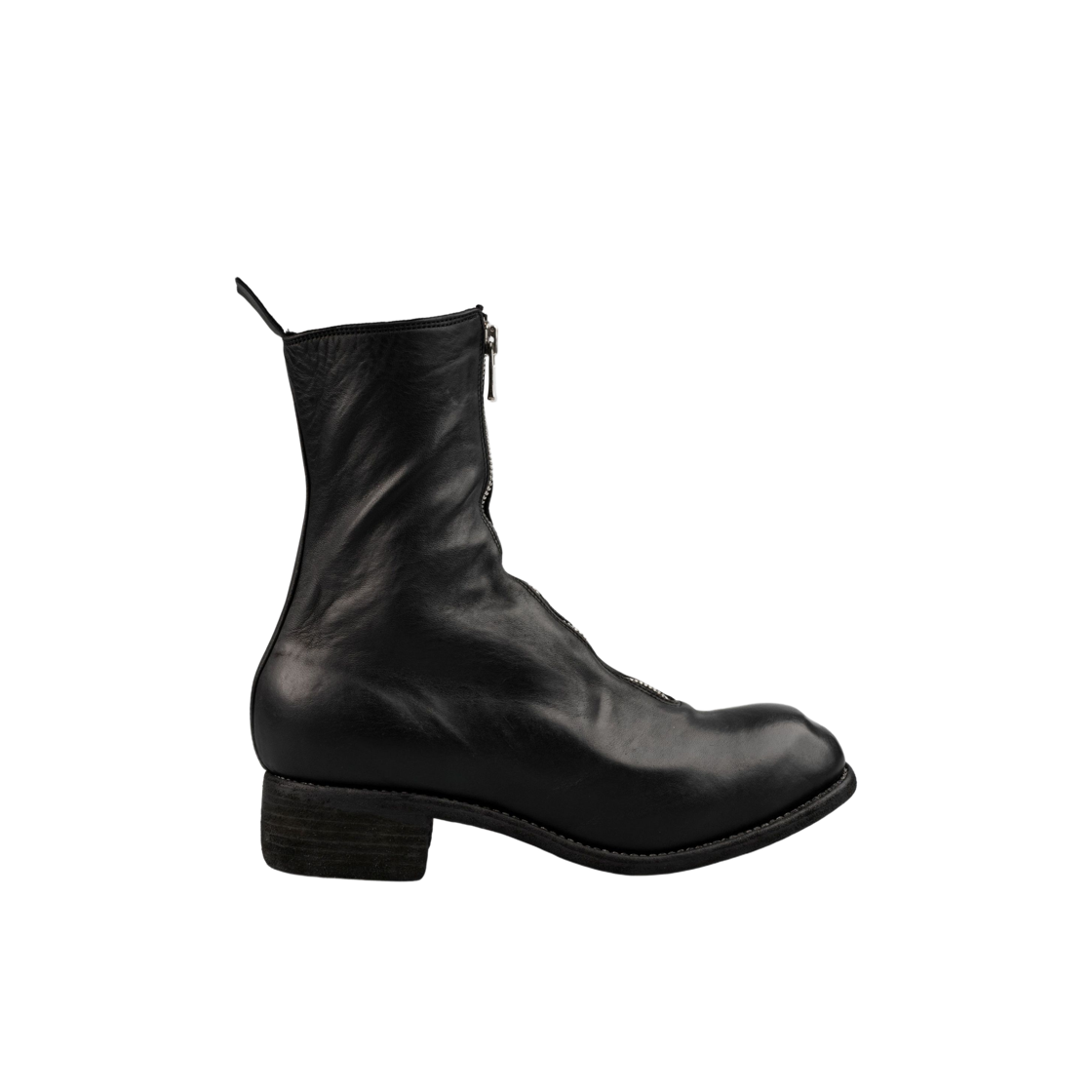 구이디 프론트 집 하이 탑 부츠 블랙(Guidi Front Zip High Top Boots Black)