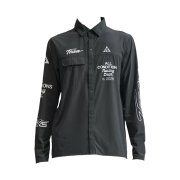 Nike ACG Aireez UV Resistant Button-Up Long Sleeve Graphic Top Dark Smoke Grey White (IU8151-070)