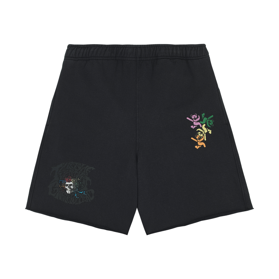 디스이즈네버댓 x 그레이트풀 데드 Ol 댄싱 베어즈 워시드 스웨트 쇼츠 오프 블랙(thisisneverthat x Grateful Dead Ol Dancing Bears Washed Sweat Short Off Black) - 1
