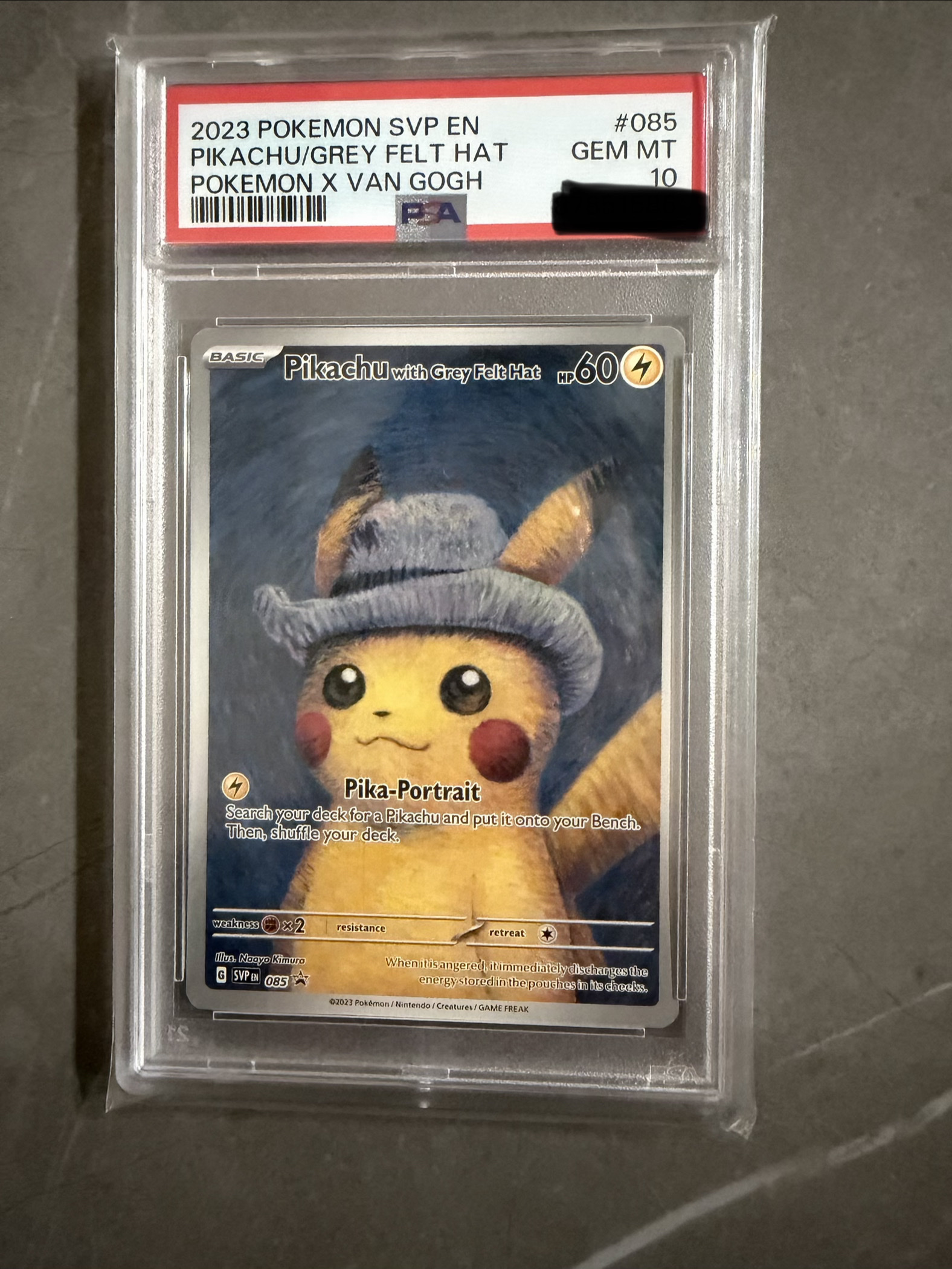 Pokemon TCG x Van Gogh Museum Pikachu with Grey Felt Hat P Scarlet & Violet Promos (English Ver.) 착용 스타일 - 1