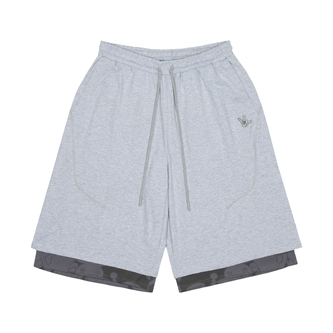 산산기어 x 유민하 스웻숏츠 멜란지 그레이(Sansan Gear x YUMINHA Sweatshorts Melange Grey)