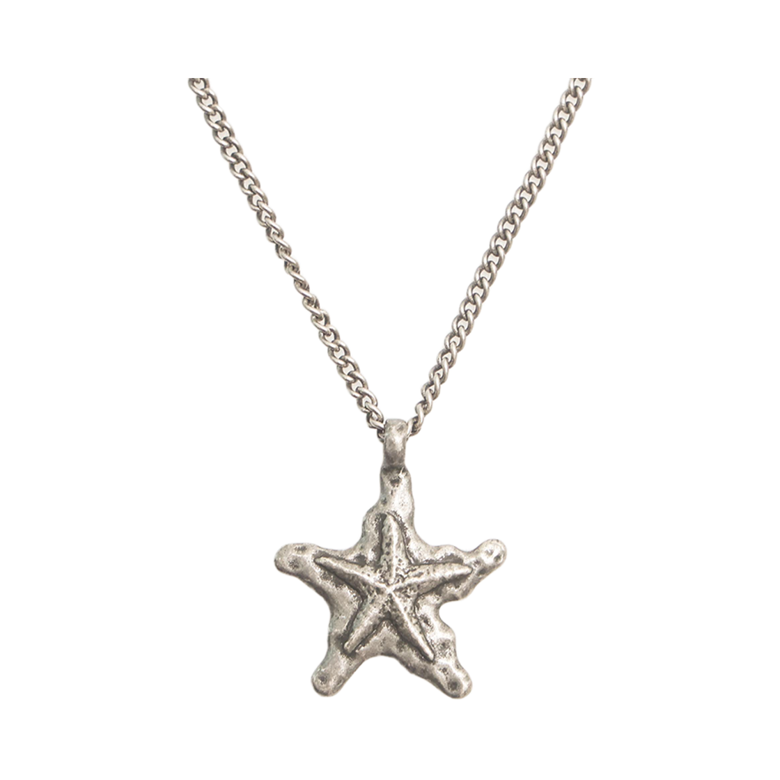 토우토우아카이브 스타피쉬 팬던트 목걸이 실버 버니시(TOWTOW.ARCHIVE Starfish Pendant Necklace Silver Burnish)
