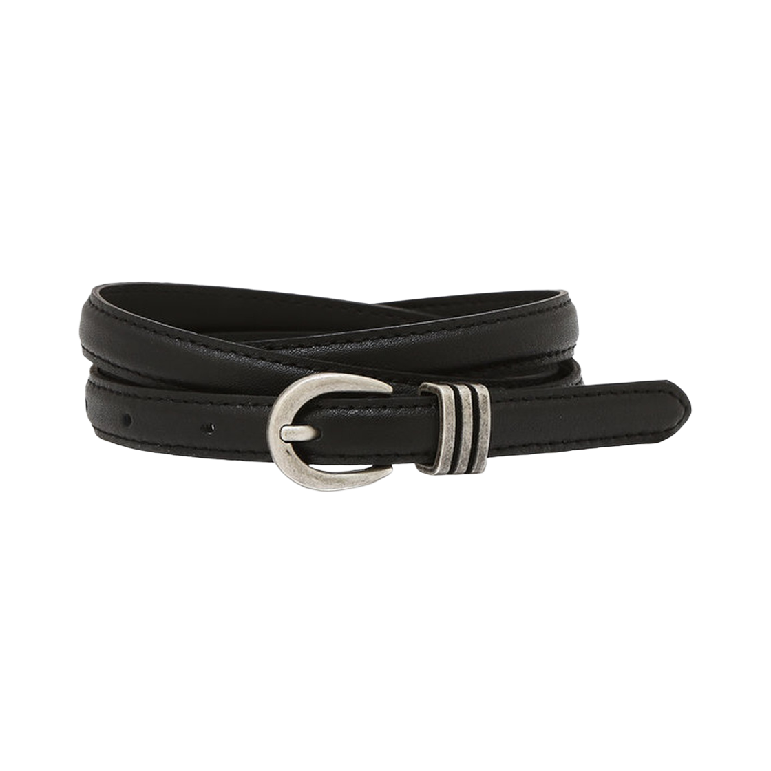 JUBE6F185BK Jillstuart Men's Acc Black Genuine Leather Belt 15mm