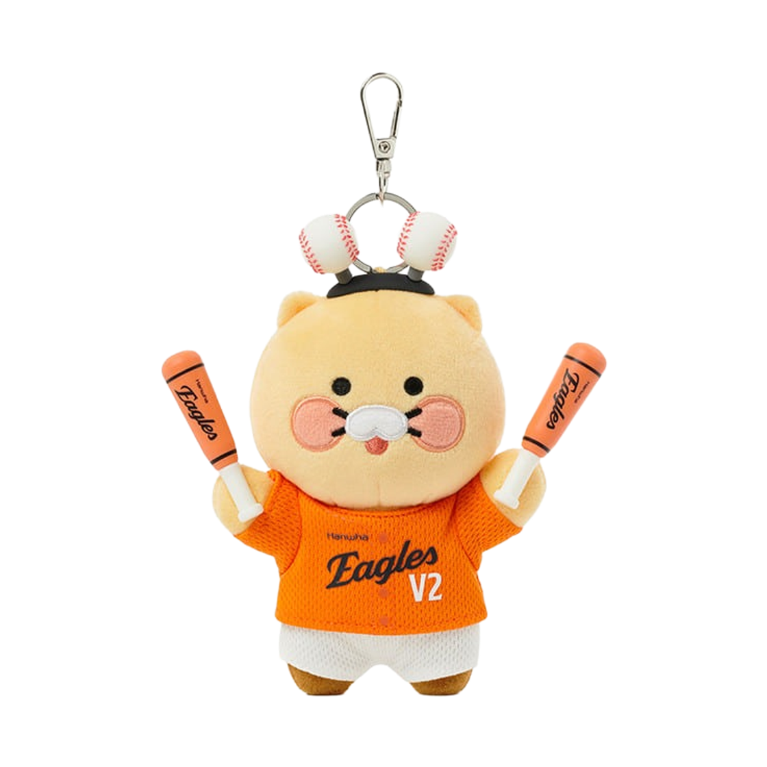 한화 이글스 x 카카오 프렌즈 26 승리요정 키링 인형 V2 춘식이 멀티(Hanwha Eagles x Kakao Friends 26 Victory Fairy Keyring Plush V2 Choonsik Multi)