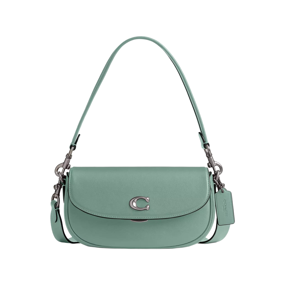 코치 에미 새들백 23 라이트 앤티크 골드 아쿠아마린(Coach Emmy Saddle Bag 23 Light Antique Gold Aquamarine)