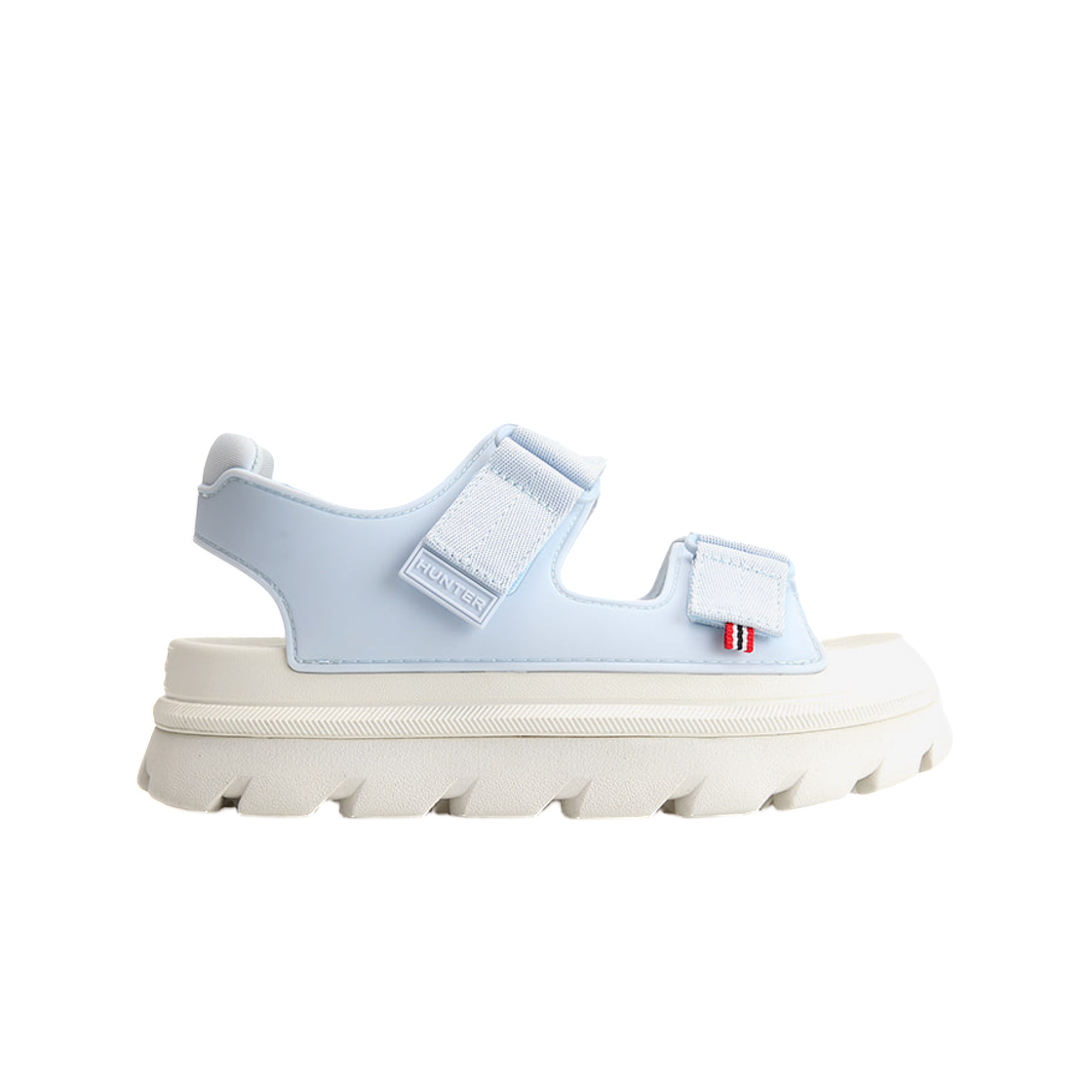 HCWK007FDZ-SBL (W) Hunter Light Algae Foam Webbing Platform Sandal Skyblue