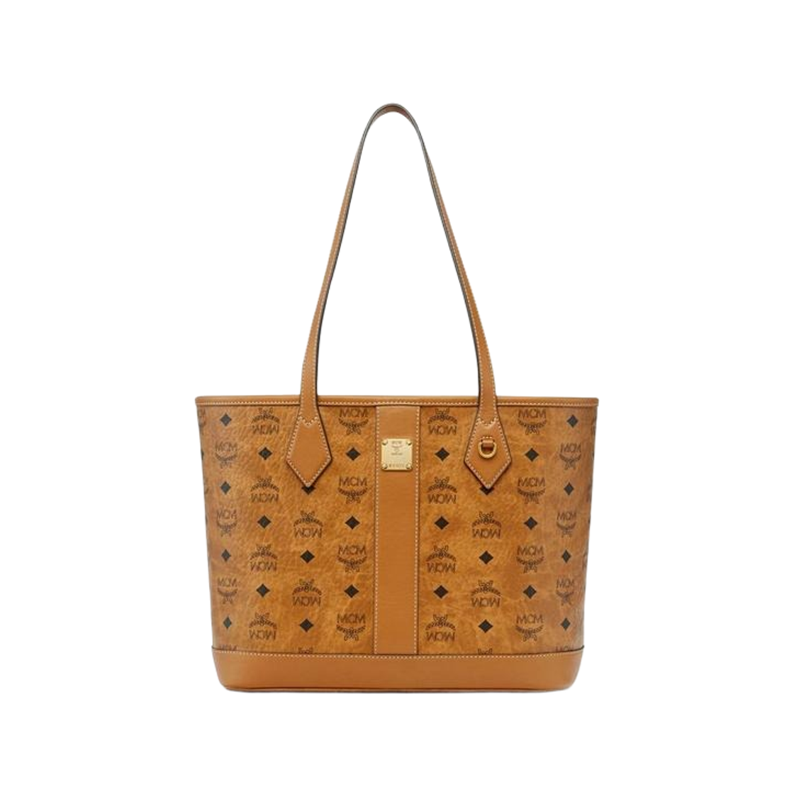 MCM 비세토스 스몰 뉴 리즈 쇼퍼 꼬냑(MCM New Liz Shopper in Visetos Small Cognac)
