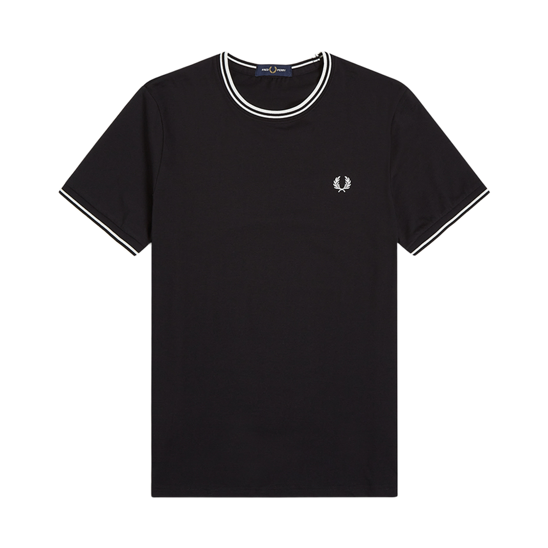 프레드페리 트윈 팁 티셔츠 블랙(Fred Perry Twin Tipped T-Shirt Black) - 1
