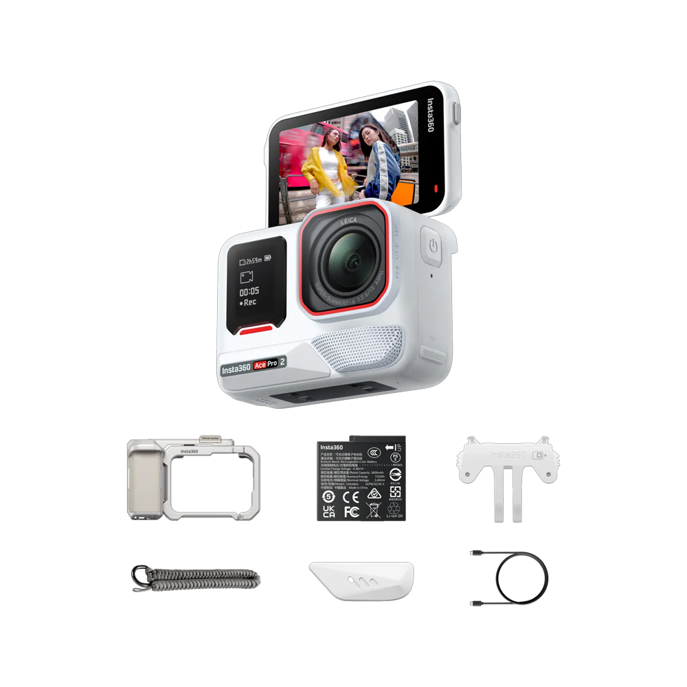 인스타360 Ace Pro 2 아틱 화이트, 싱글배터리 스냅샷 번들 문라이트 실버(Insta360 Ace Pro 2 White Single Battery Xplorer Bundle (Sliver)) - 2