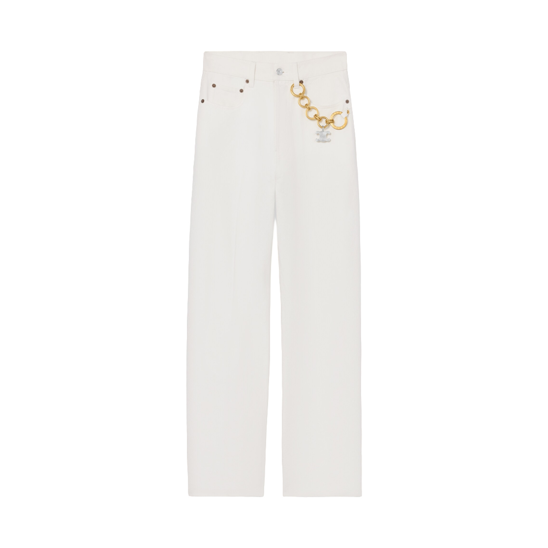 (W) 셀린느 보이프렌드 진 002 헤비 코튼 트윌 화이트 헤비 스톤 워시((W) Celine Boyfriend Jeans 002 in Heavy Cotton Twill White Heavy Stone Wash)