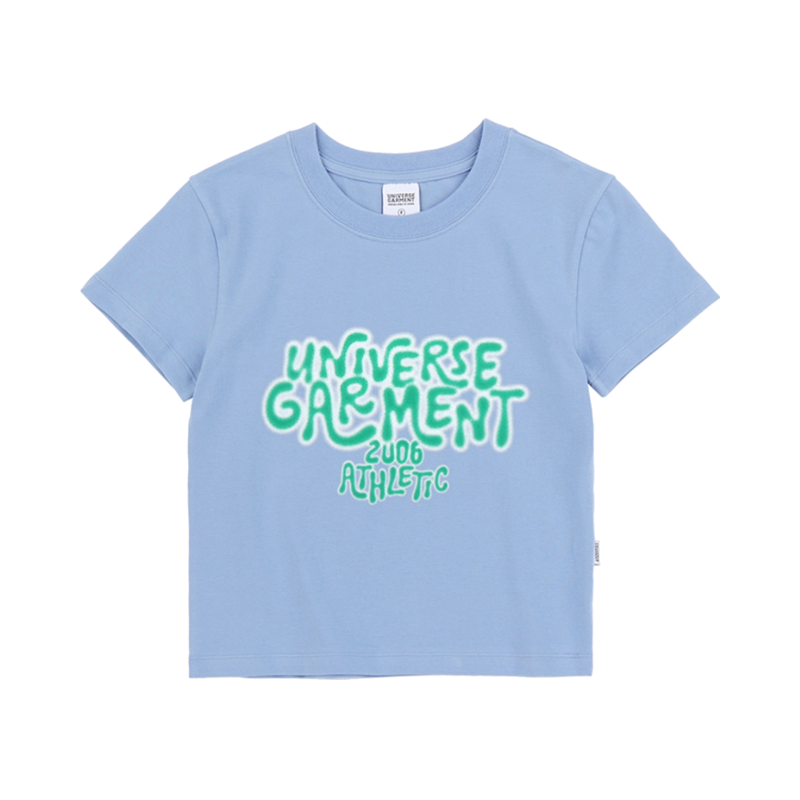 BUQTSZX817LB UNIVERSE GARMENT UG Neon Blur Slim Crop Women T-Shirt Light Blue