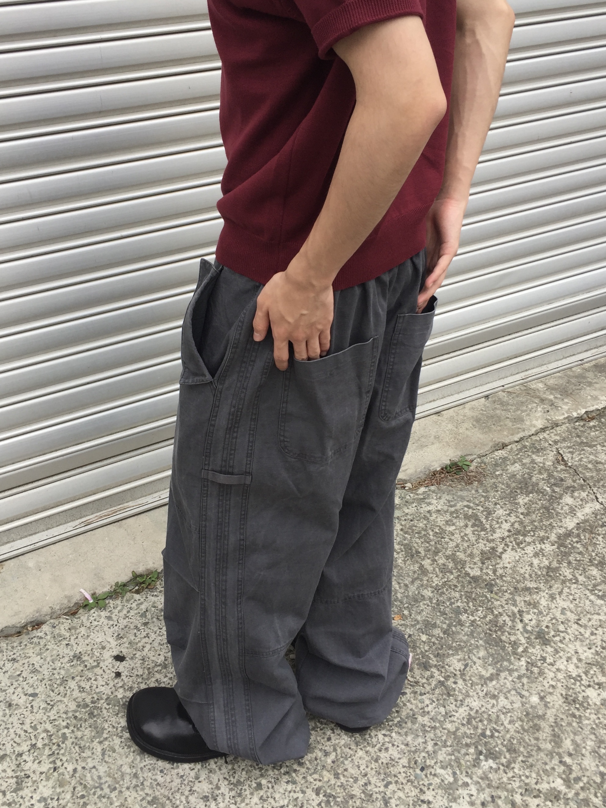 noun Washed Panel Pants Charcoal 착용 스타일 - 9
