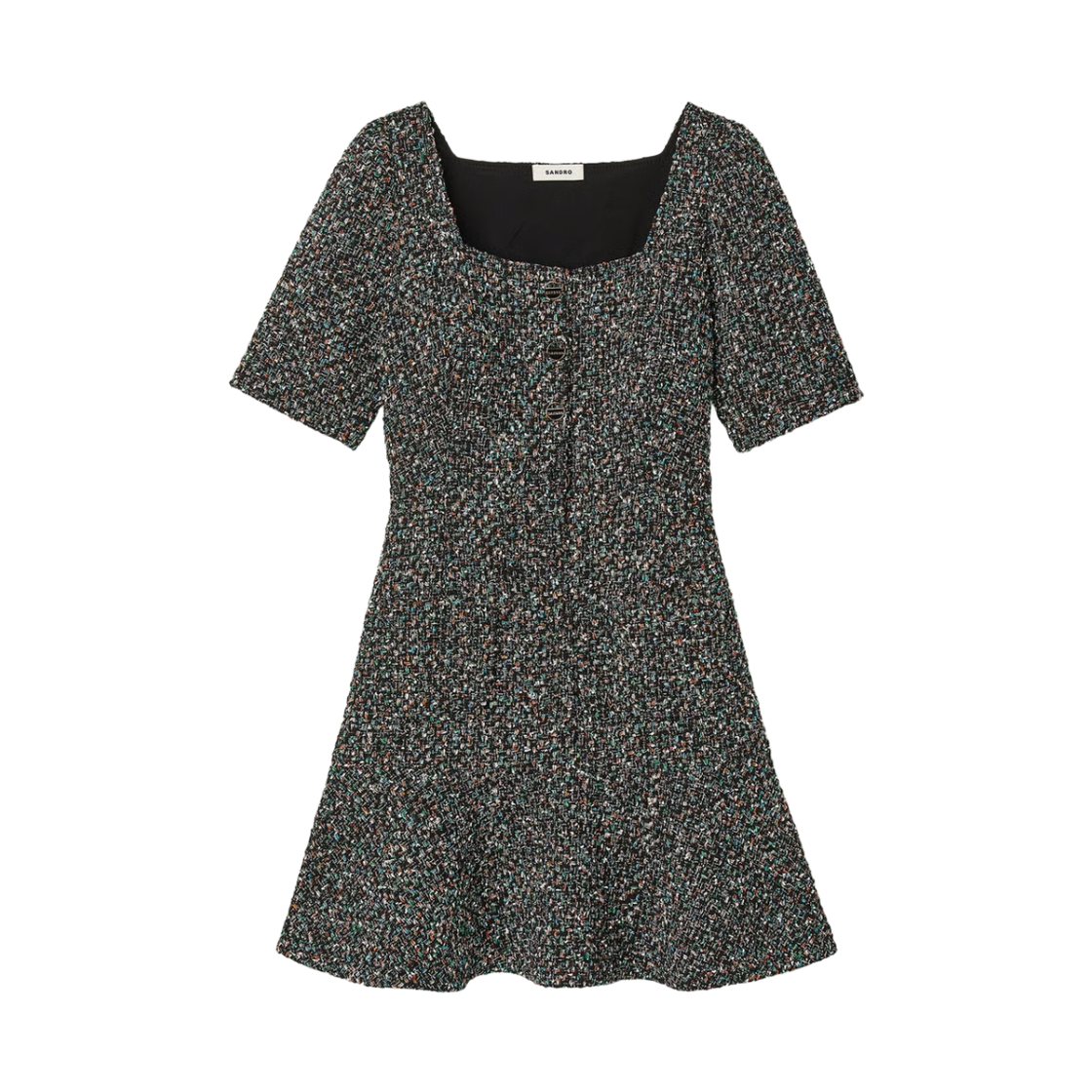 (W) 산드로 숏 트위드 드레스 멀티컬러((W) Sandro Short Tweed Dress Multicolor)