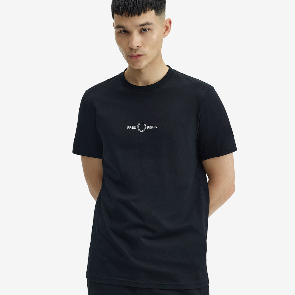 프레드페리 엠브로이더드 티셔츠 블랙(Fred Perry Embroidered T-Shirt Black) - 3