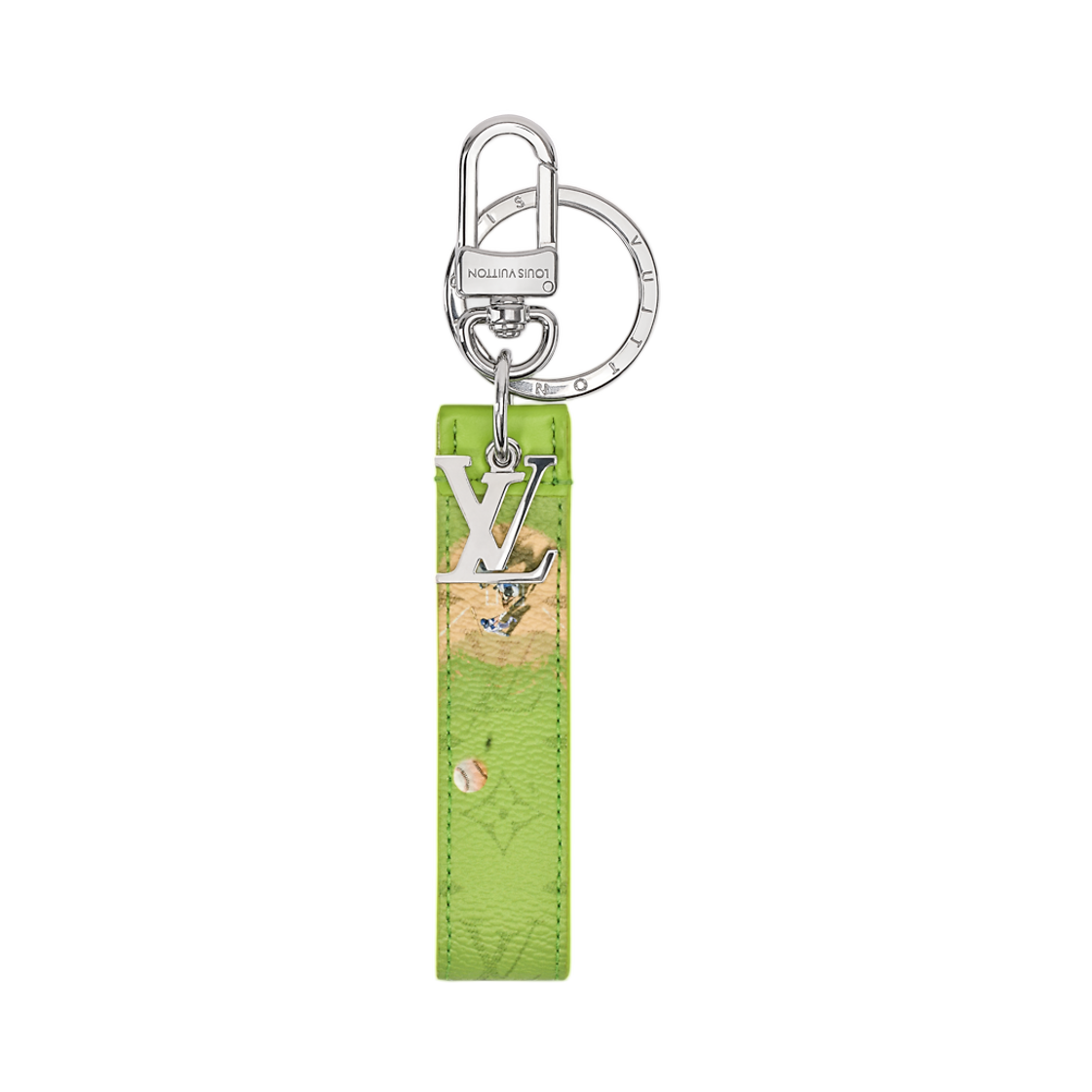 M04469 Louis Vuitton LV Dragonne Sport Key Holder & Bag Charm Baseball Green