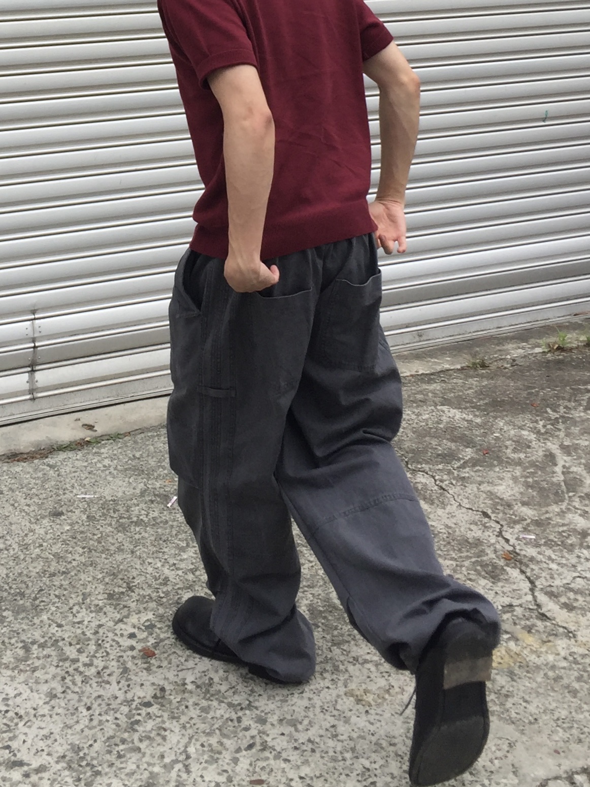 noun Washed Panel Pants Charcoal 착용 스타일 - 8