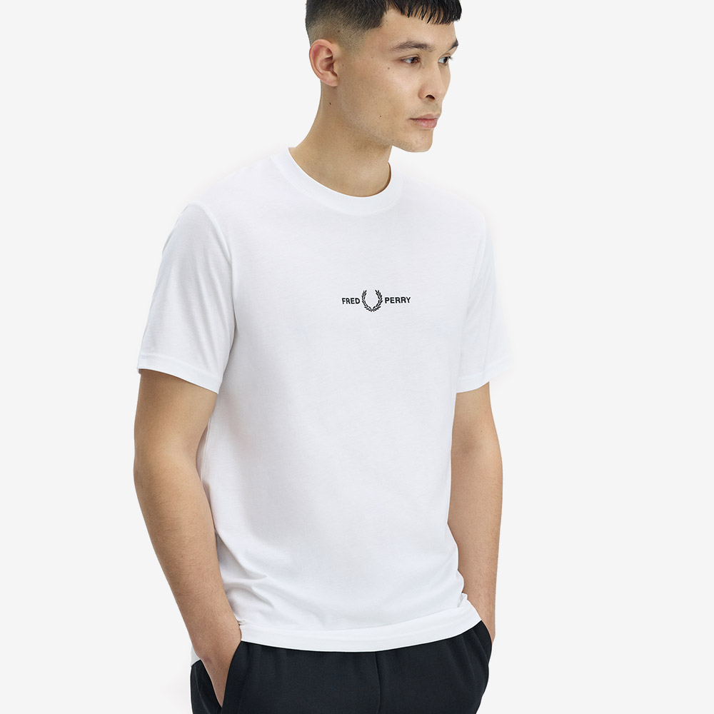 프레드페리 엠브로이더드 티셔츠 화이트(Fred Perry Embroidered T-Shirt White) - 3