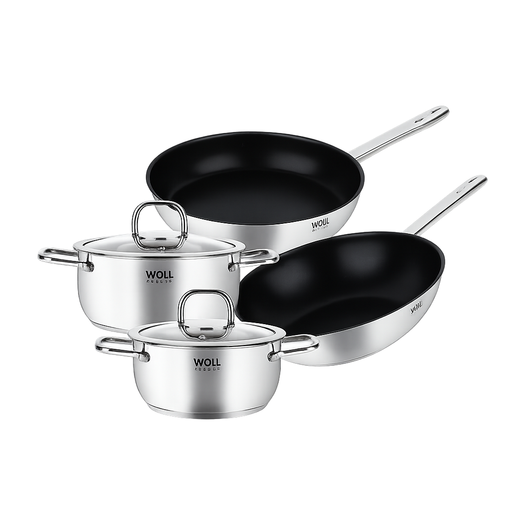 볼 다이아몬드 쿡 4종세트 (20양수+18양수+28후라이팬+28웍)(WOLL Diamond Cook 4‑Piece Set (20cm Casserole Pot + 18cm Casserole Pot + 28cm Frypan + 28cm Wok)) - 1