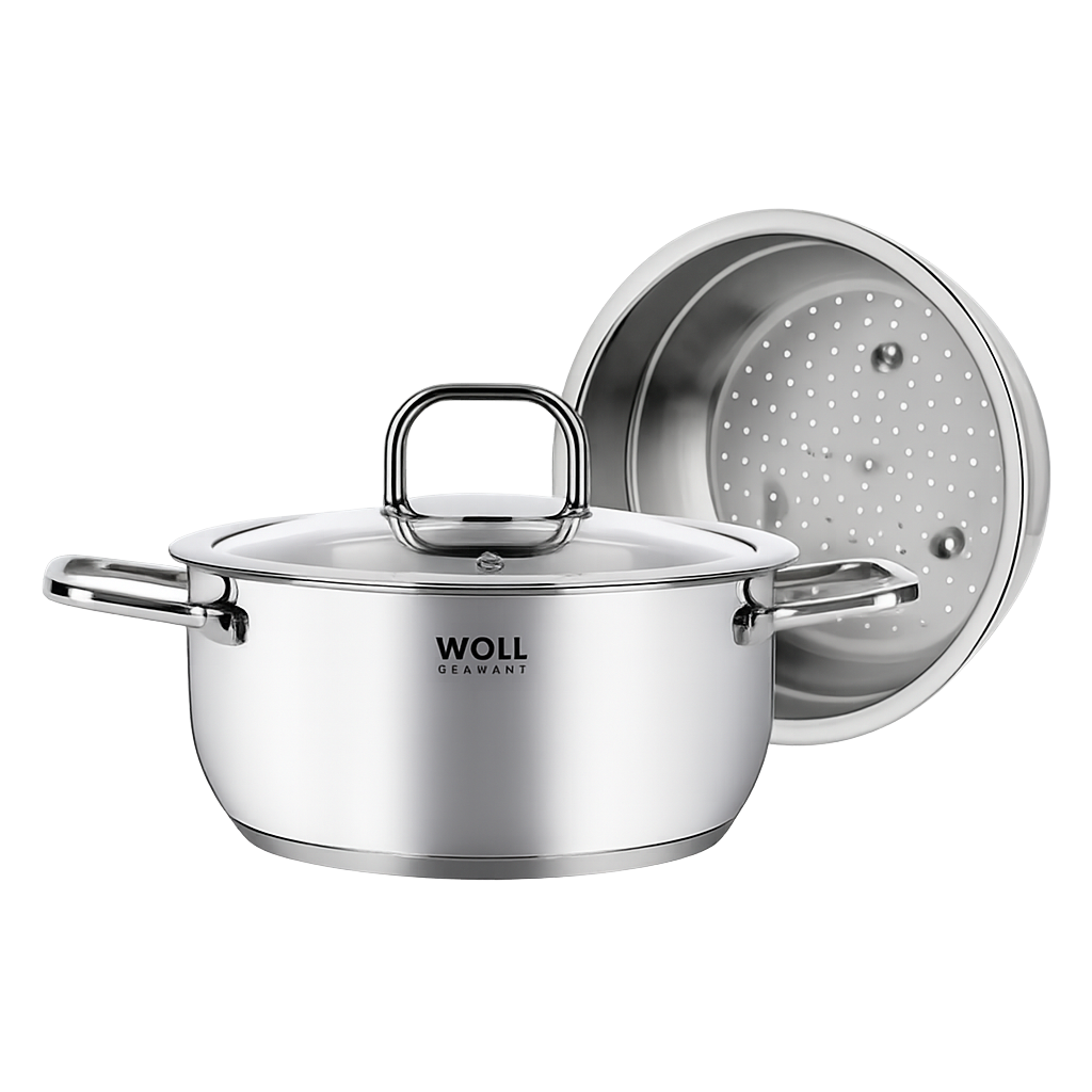 볼 다이아몬드쿡20양수냄비+찜기(WOLL Diamond Cook 20cm Stock Pot with Steamer) - 1