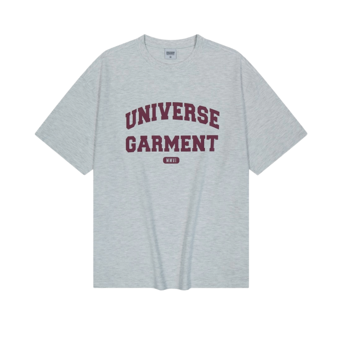 BUQTSZX801MR UNIVERSE GARMENT UG Athletic Logo T-Shirt Melange Grey
