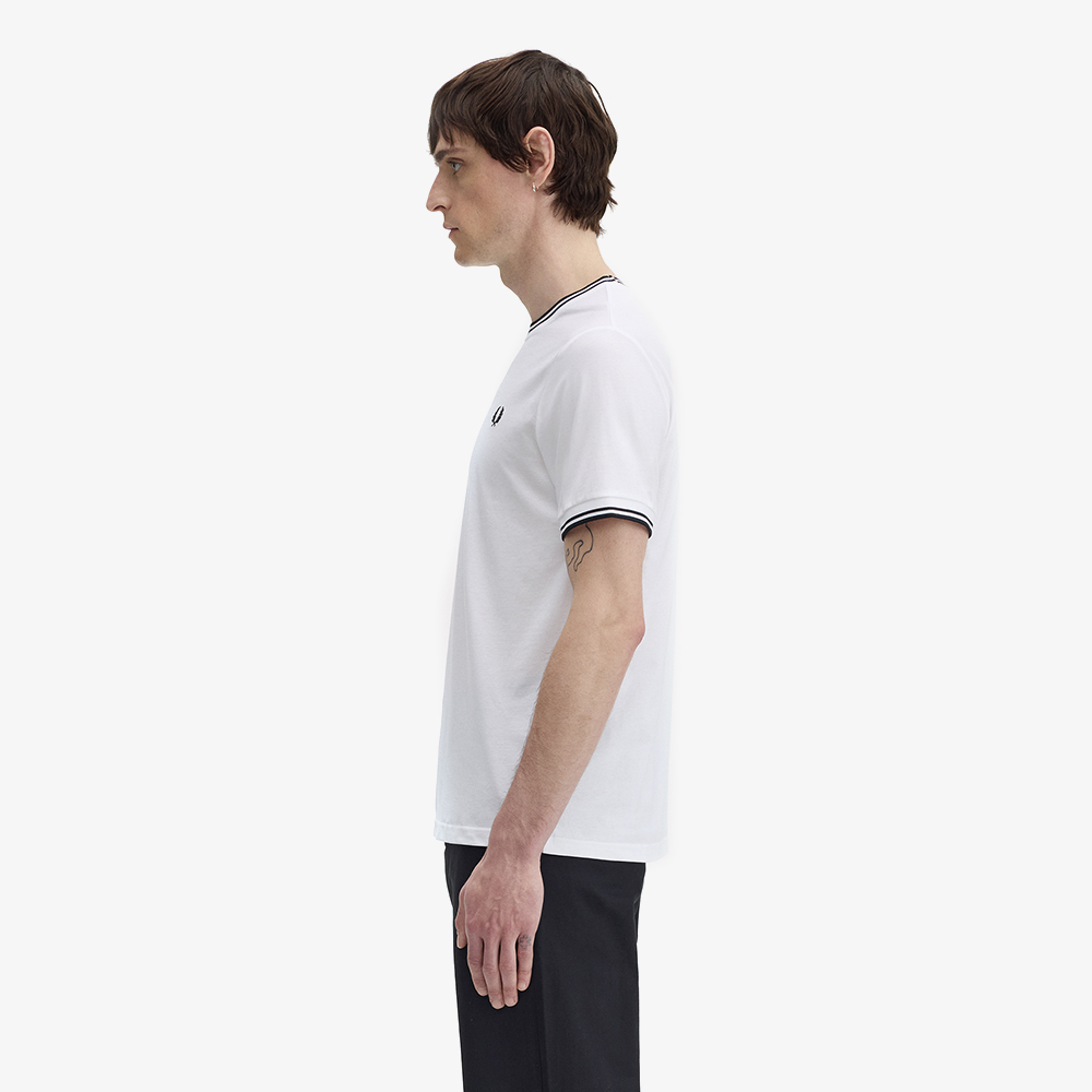 프레드페리 트윈 팁 티셔츠 화이트(Fred Perry Twin Tipped T-Shirt White) - 2