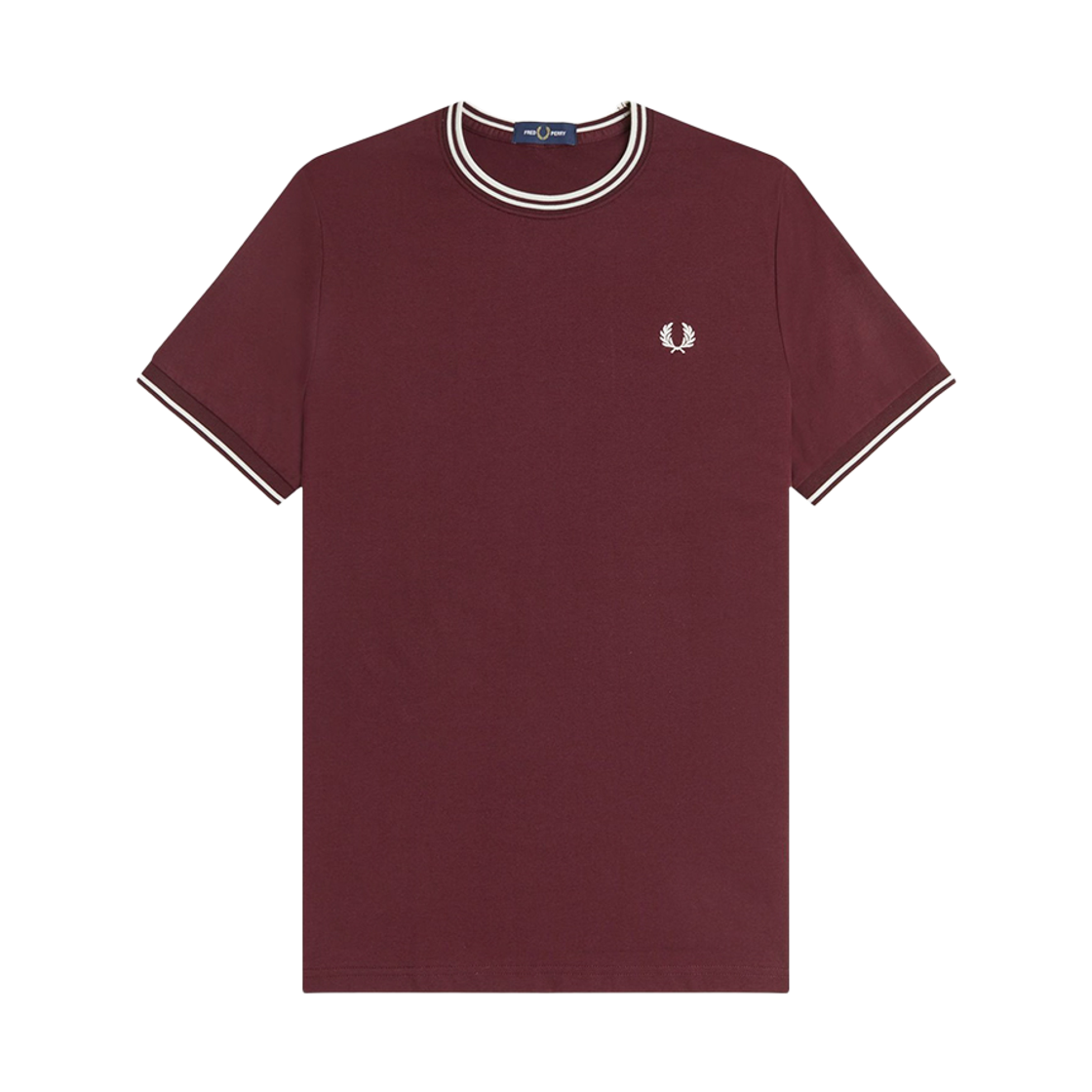 프레드페리 트윈 팁 티셔츠 옥스블러드/에크루(Fred Perry Twin Tipped T-Shirt Oxblood/Ecru)