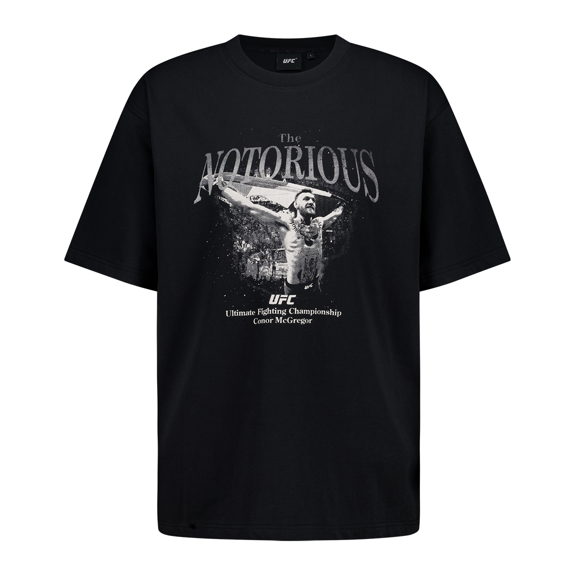 유에프씨 스포츠 노토리어스 릴렉스핏 반팔 티셔츠 VER2 블랙(UFC SPORT Notorious Relaxed Fit Short Sleeve Black)
