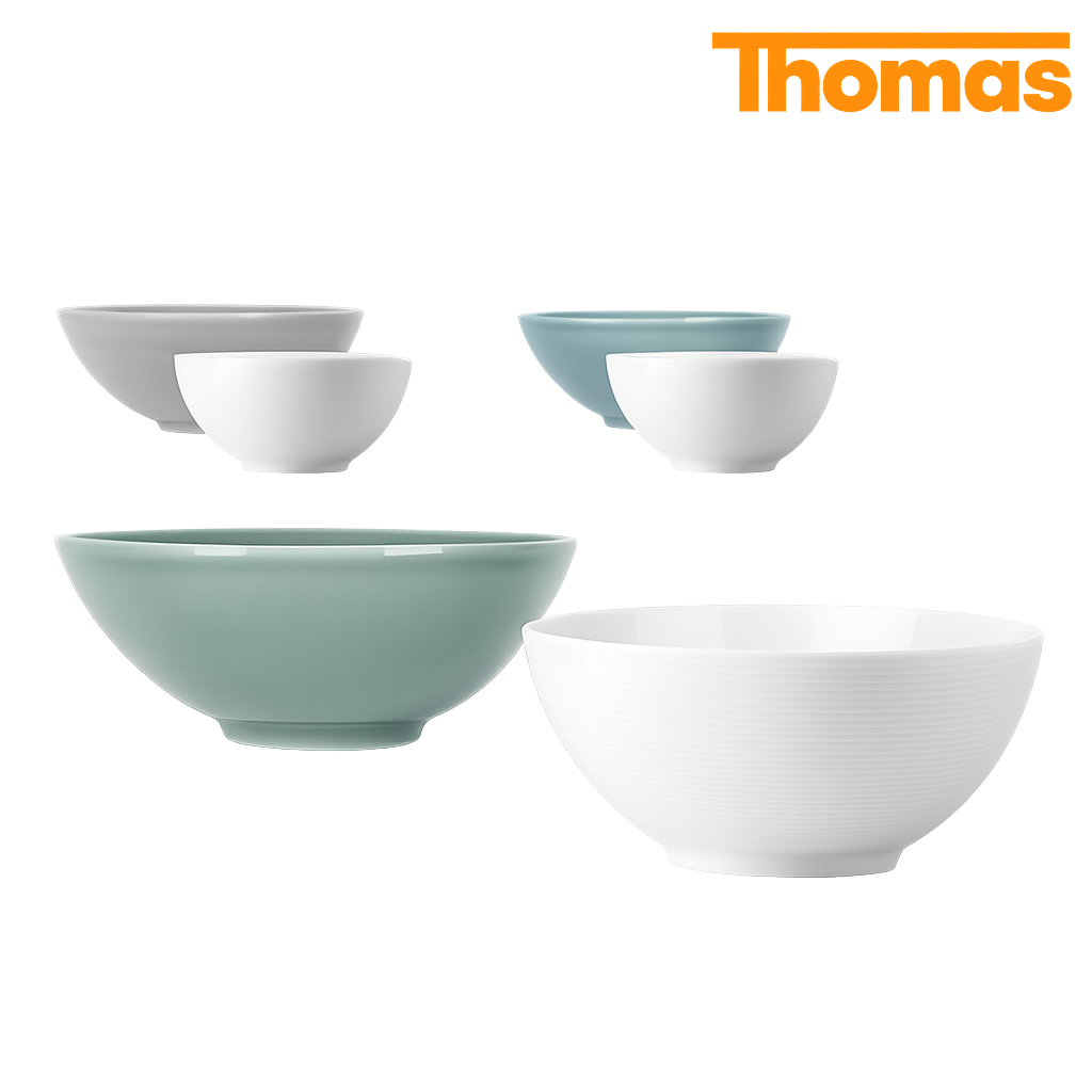 토마스 로프트 공기+대접 2인 세트(4p) 색상선택(Thomas Loft Rice Bowl + Soup Bowl Set for Two (4 Pieces), Color Options Available)
