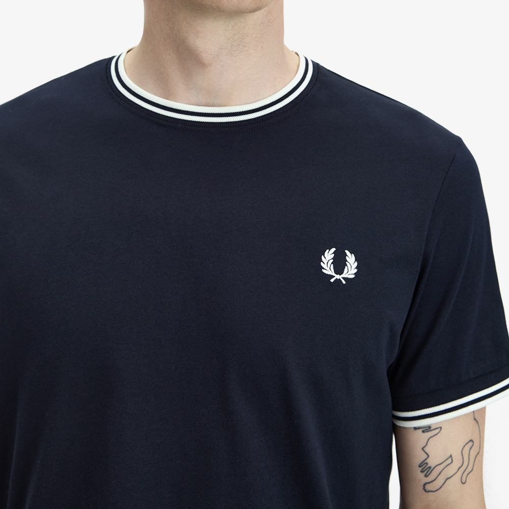 프레드페리 트윈 팁 티셔츠 네이비(Fred Perry Twin Tipped T-Shirt Navy) - 3