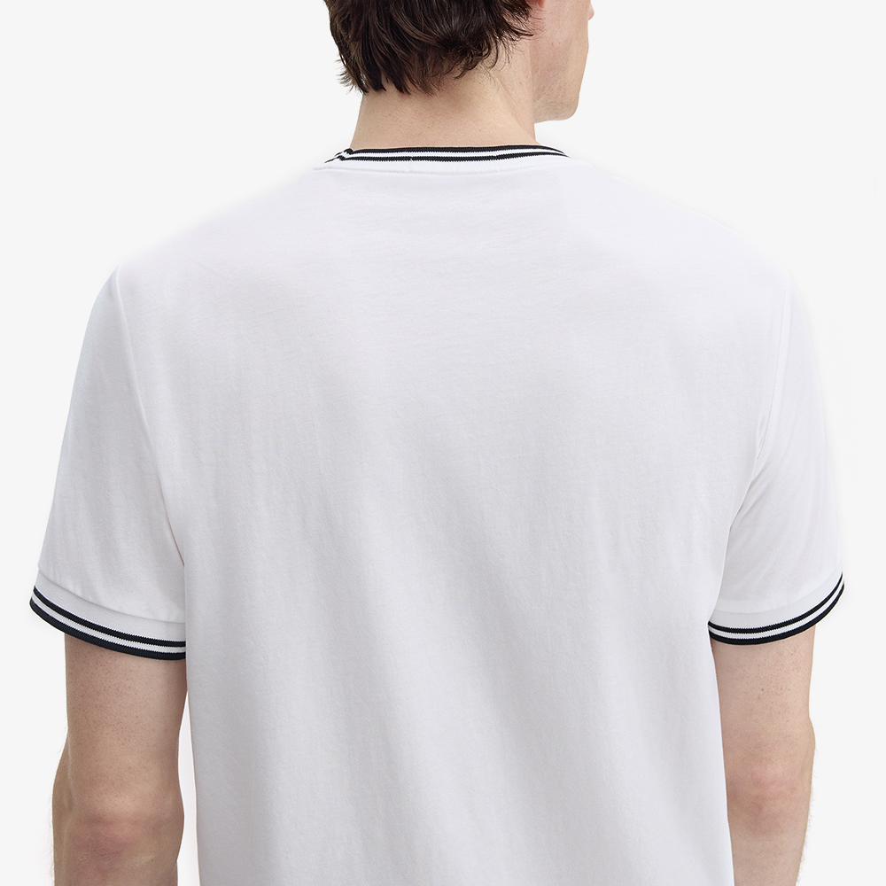 프레드페리 트윈 팁 티셔츠 화이트(Fred Perry Twin Tipped T-Shirt White) - 4